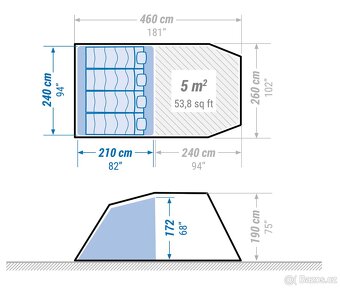 Rodinný stan QUECHUA Arpenaz 4.1 F&B + matrace COMFORT - 3