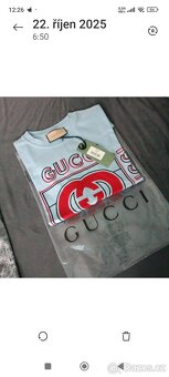 Luxusní triko pánské Gucci modré barvičky vel.S. - 3