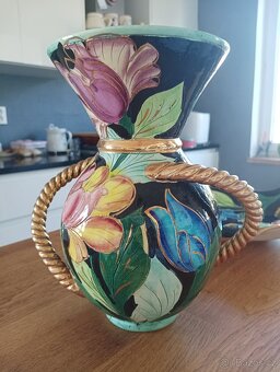 FAJÁNS VÁZA S MÍSOU HÉLÉNE UGO VALLAURIS PROVENCE FRANCE - 3