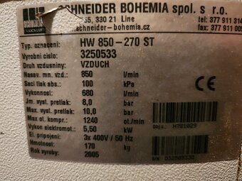 Pístový kompresor Schneider HW 850- 270 ST - 3