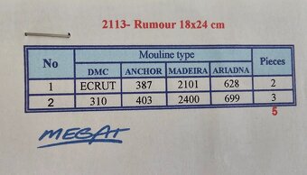 Předtisk k vyšití zn. Megat - 3