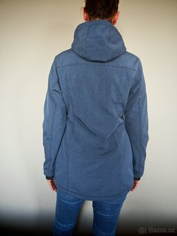 Vyteplený modře žíhaný softshellový kabát Shara, v. M - 3