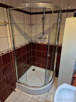 Sprchový kout 90x90 čtvrtkruh, sklo - použité, i na díly - 3