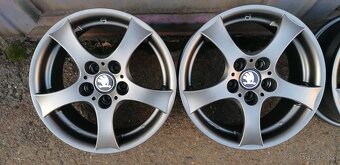 4ks Alu kola 5X100 15" Rapid,Octavia 1 -TOP STAV - 3
