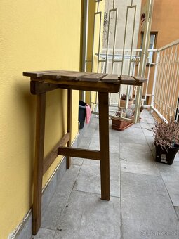 ASKHOLMEN – skládací nástěnný stůl na balkon (70×44 cm), tma - 3