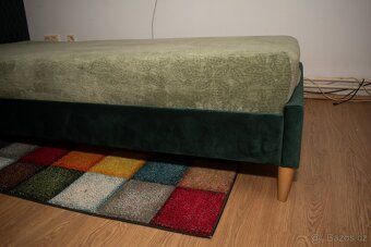 Postel 90x200 cm AZURRO VELVET zelena (bez matrace) - 3