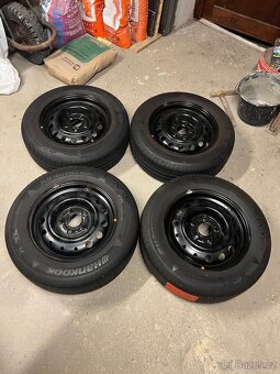 Plechová kola 15" + 7mm letní pneu Hankook 195/65 R15 - 3