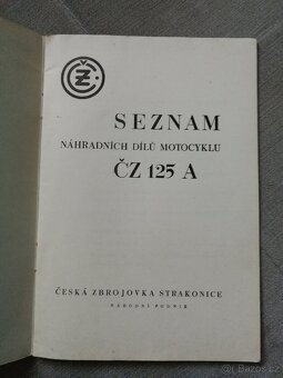 ČZ 125 A Seznam náhradních dílů - 3