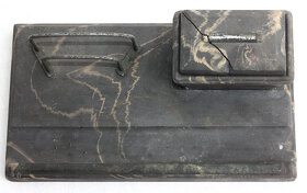 Kalamář, leštěný kámen + kov, odhad rok 1920 - 3