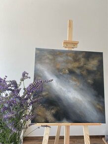 Abstraktní Obraz - 60x60cm - Naděje v temnotě - 3