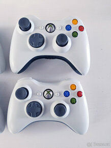 Bílé Xbox 360 ovladače, joypady - SUPER STAV - 3