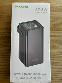 NOVÁ powerbanka Rocoren 50000mAh 67.5W, 3x USB-A + 3x USB-C - 3