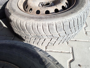 4x zimní jeté pneumatiky 195/60r15 s plech. disky (fiat punt - 3