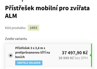 Mobilní pastevní přístřešek 3x3,6 - 3