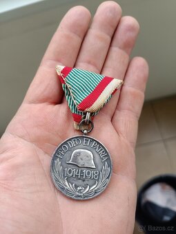 Prodám vojenskou maďarskou medaili 1914 - 18 - 3