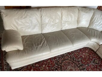 Moderní rohová kožená sedací souprava, 2663 - 3