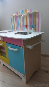 Dřevěná kuchyňka + nádobí - 3