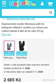 Manduca First – ergonomické nosítko z bio bavlny - 3