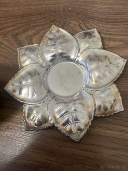 Likérová souprava Hruška, Art-deco, Alpaka - 3