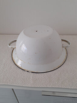 Retro smaltovaná mísa na těsto - 3