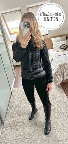 Černá péřová bundička - 3