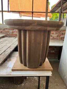 Konferenční rustikální stůl částečně masiv90x50 vysoký 46 cm - 3