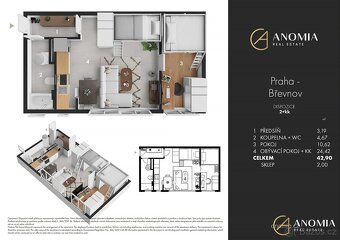 Prodej byty 2+kk, 43 m2 - Praha - Břevnov, ev.č. 00449 - 3