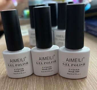 Sada 12 ks laků AIMEILI na nehty pro UV lampy (190-201) - 3