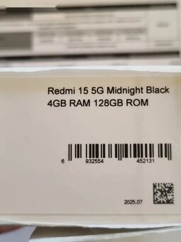 Xiaomi Redmi 15 5G, 4GB RAM 128GB, nový, nerozb. - 3