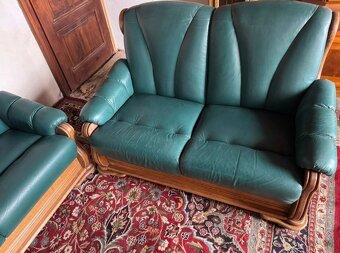 Dubová rustikální kožená souprava 3+2+1,3332 - 3