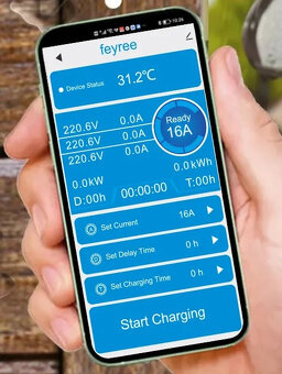 Nabíječka, nabíjecí kabel Typ 2 11kW 3F/1F, Wifi/Bluetooth - 3
