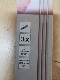 Pilníky na broušení řetězu 3ks 5/32″- 4 mm
- 3