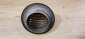Nerezová větrací mřížka s přírubou, krytem a síťkou Ø 125 mm - 3