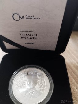 Stříbrná medaile SEMAFOR Jiří Suchý proof - 3