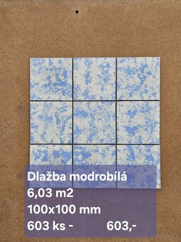 Dlažba 100 x 100 mm různé druhy - 3