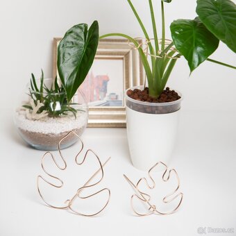 Opora pro rostliny, list monstery, bronzová - 3