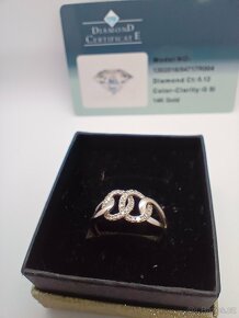 Dámský prsten z bílého zlata s diamanty-certifikované - 3