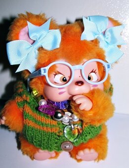 RETRO Mončičák monchichi, monchhichi vzácné Nyamy kotě - 3