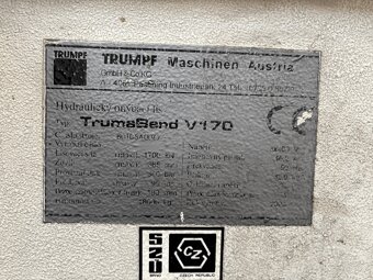 Ohraňovací lis TRUMPF TrumaBend V170, použitý, z roku 2003. - 3