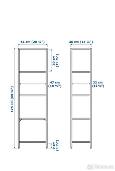 Policový regál knihovna IKEA Vittsjö - 3