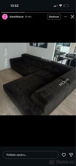 Velký gauč tmavě šedý - 3