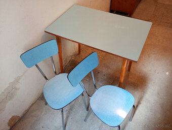 Kuchyňský stůl + 2 židle ,ČSSR 1975 - 3