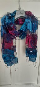 jemný šátek světle modro-fialový - 3