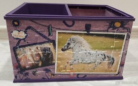 Puzzle krabička - koně (23x16x13 cm) - 3