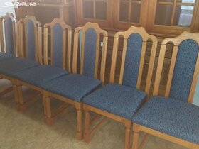 Dubový rozkládací stůl + 6 židlí - komplet - 3