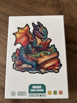 Dřevěné puzzle s motivem draka - 3