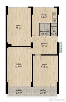 Prodej bytu 3+1 zděné jádro 82 m2 - 3