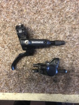 Brzdové páky a třmeny SHIMANO + zadni kol - 3