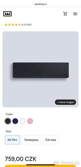 70% SLEVA - Podpěra zápěstí Wooting Wrist Rest 60 Mini (nová - 3