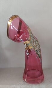 Deformovaná váza zlacená vysoký smalt - 3